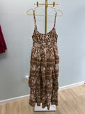 Brown Floral Dresss