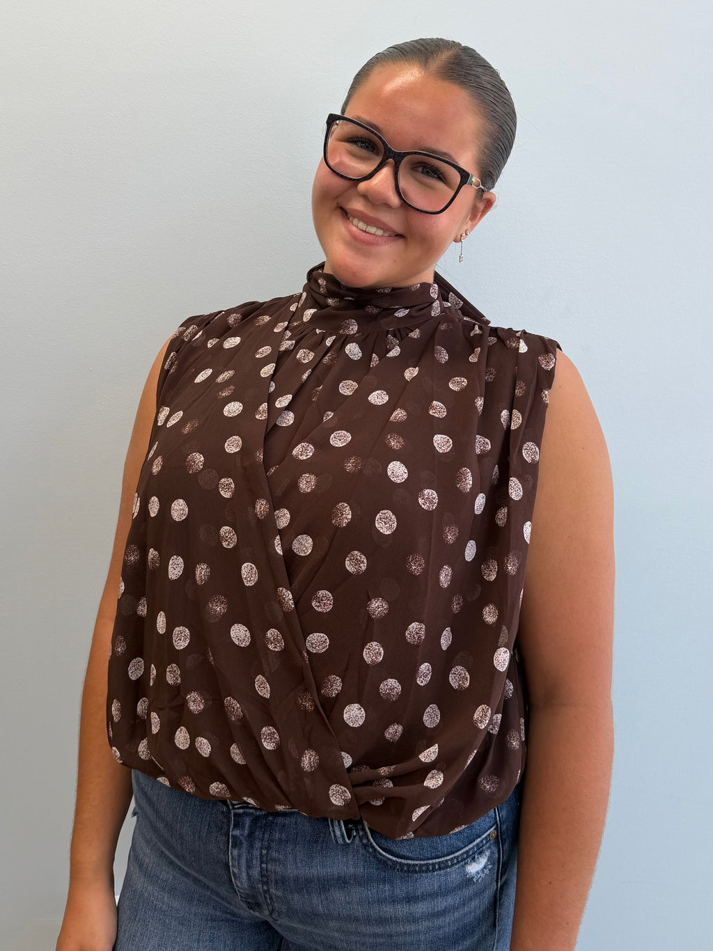 The Sylvie Brown Sheer Sleeveless Top