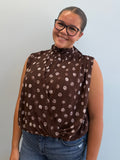 The Sylvie Brown Sheer Sleeveless Top