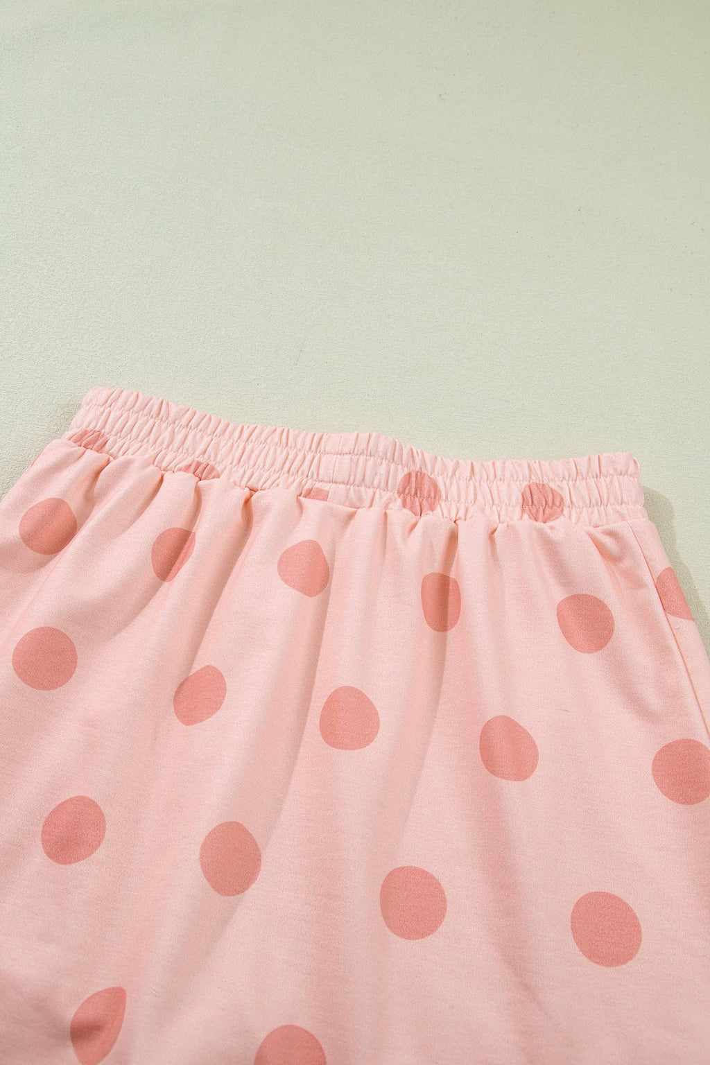 PRETTY BASH Polka Dot Ribbed Trim Tank &  Skort Set