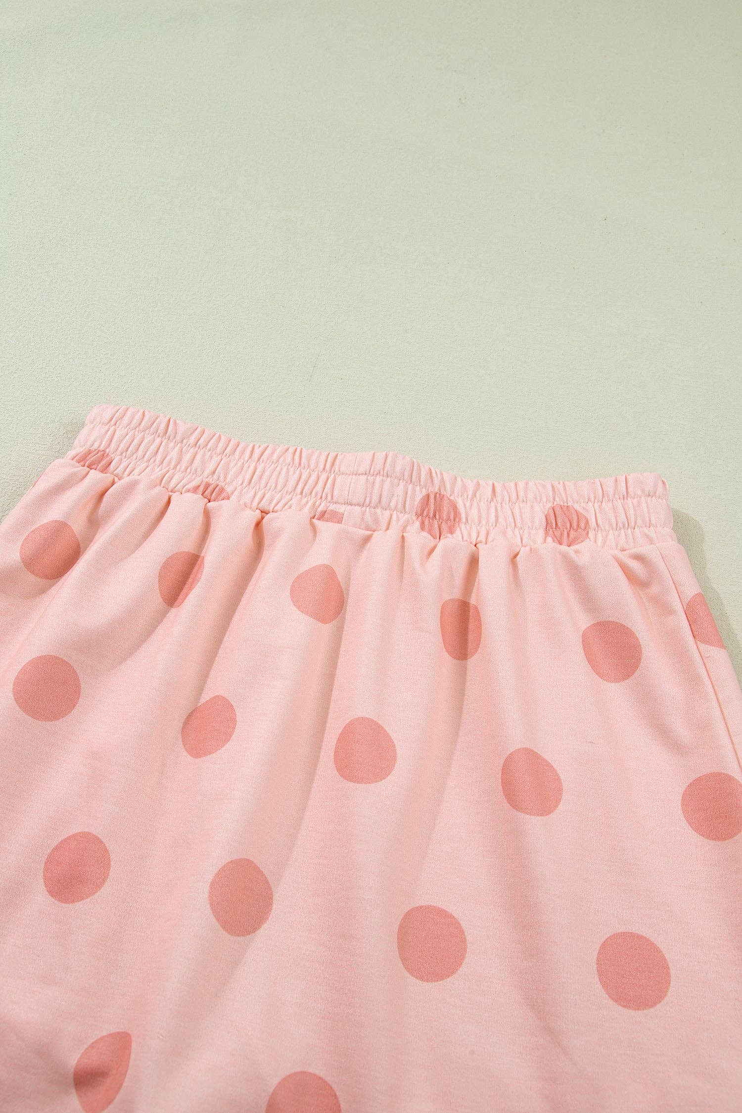 PRETTY BASH Polka Dot Ribbed Trim Tank &  Skort Set