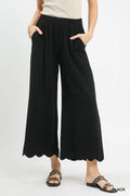 Umgee Linen/Cotton Pants- Black