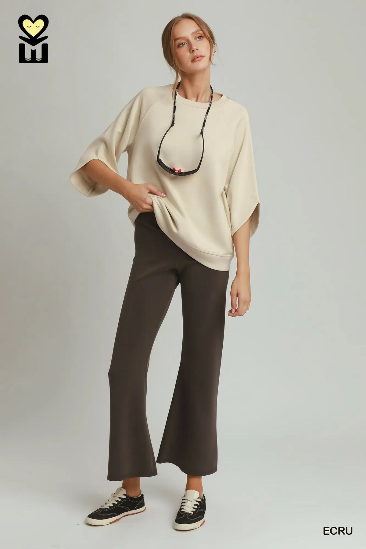 The Hallie Top - H1118(ECRU)