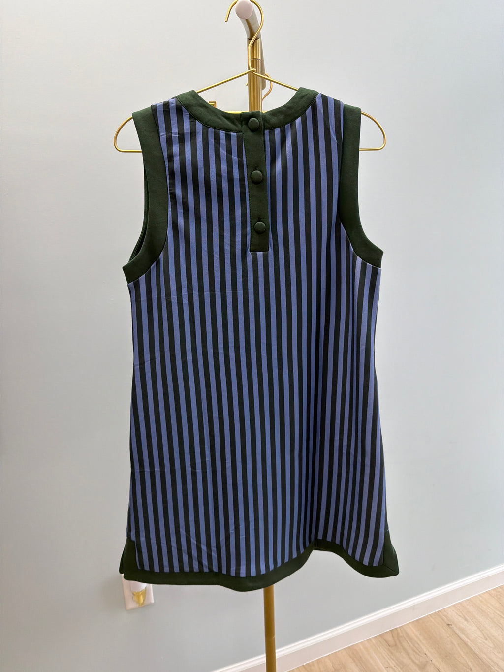 D33143 Hunter Green & Blue Dress