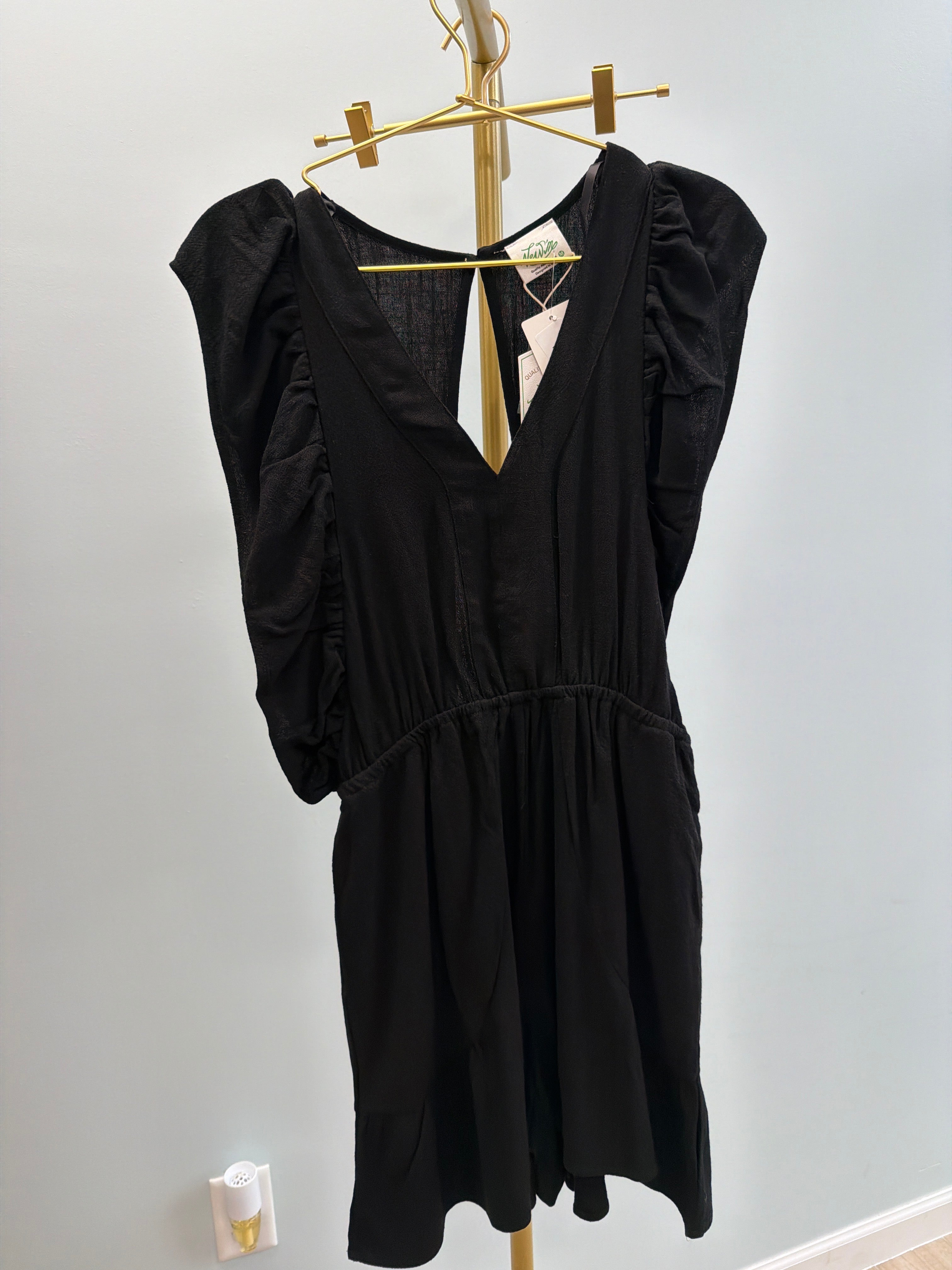 VeryJ - Ruffle Romper (BLK)