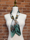 Long Green Pearl Scarf