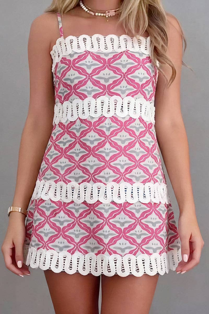 Boho Print Sleeveless Casual Dress