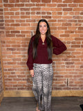 The Natalie Pants- Black/Gray