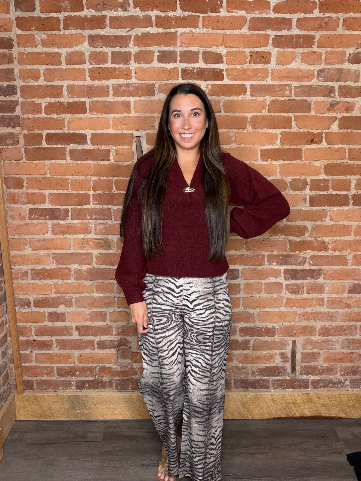 The Natalie Pants- Black/Gray
