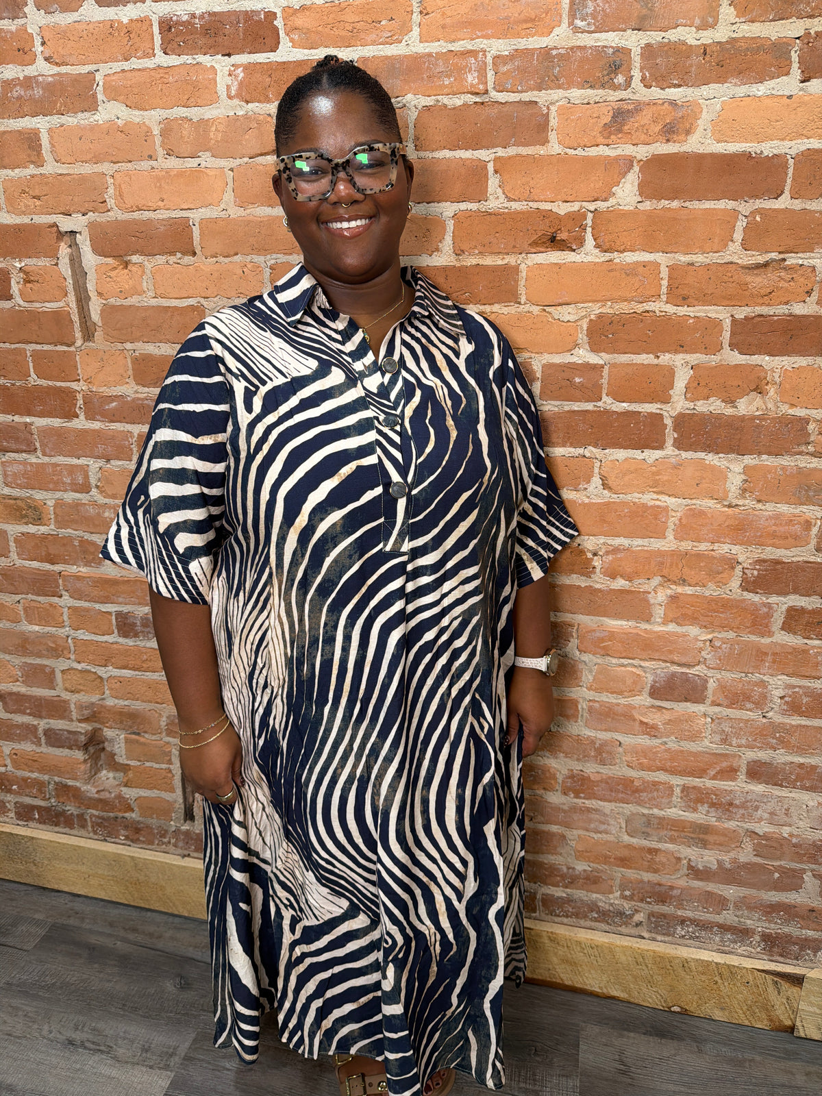 The Avery Dress (PLUS NAVY)