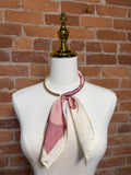 Pink and Cream Beaded Scarf