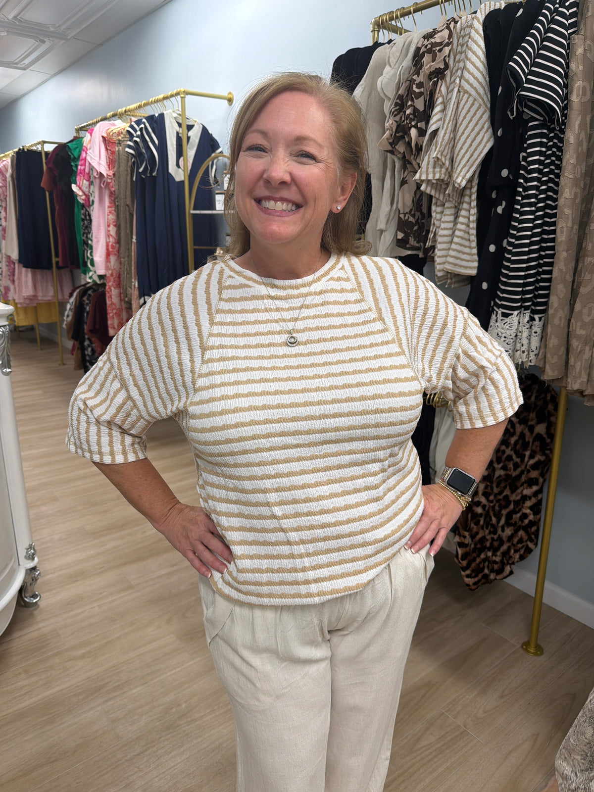 The Ryan Top- Beige