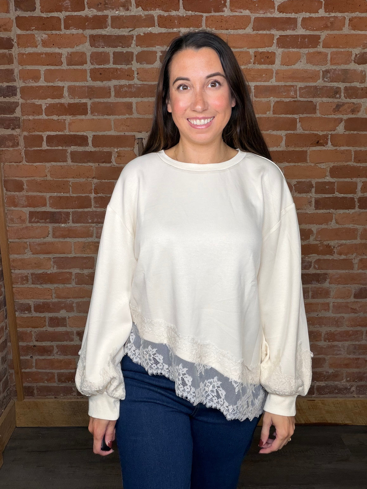 The Dottie Top- Cream