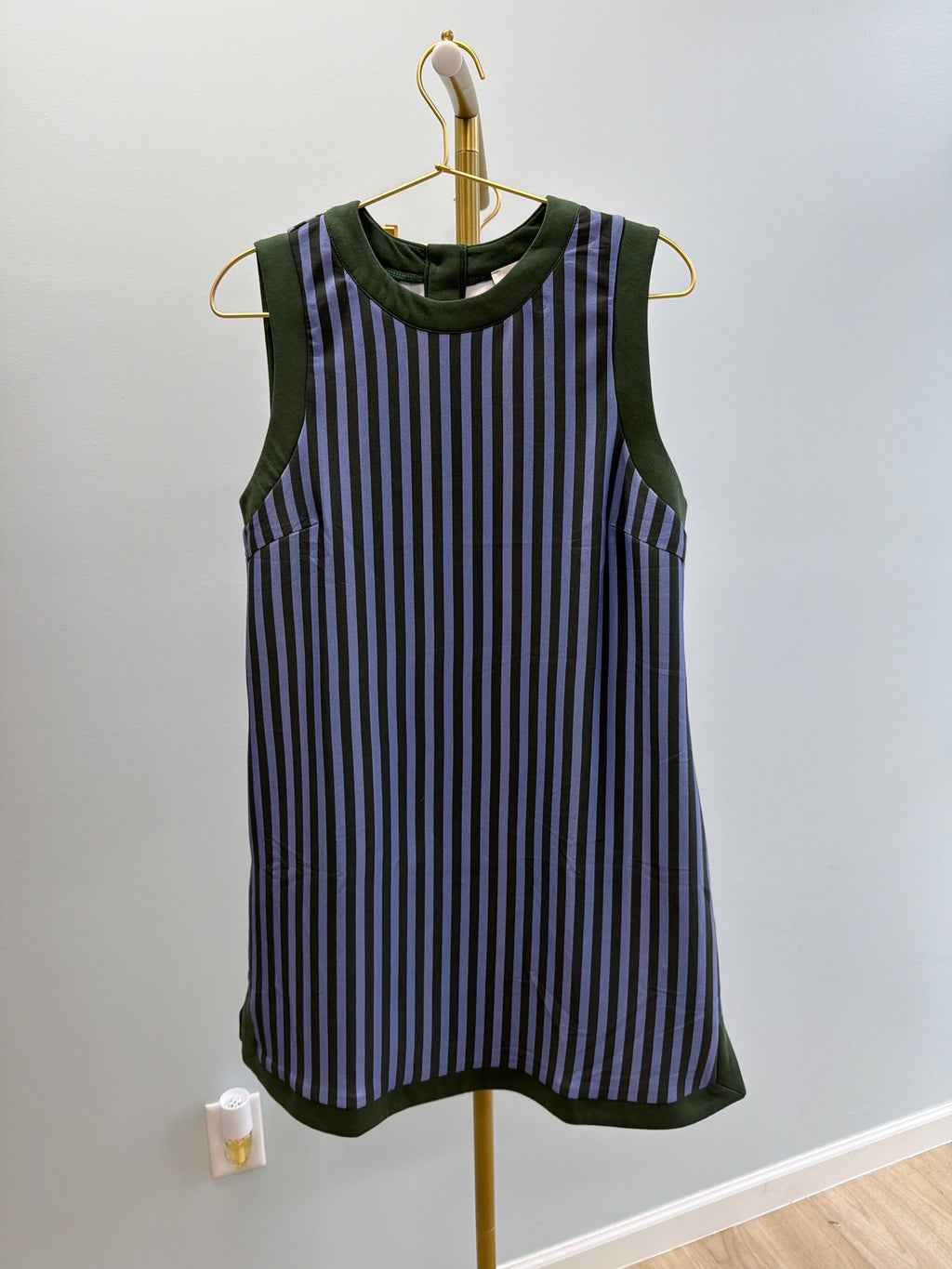 D33143 Hunter Green & Blue Dress