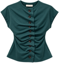 Entro Green Button Top - T32020