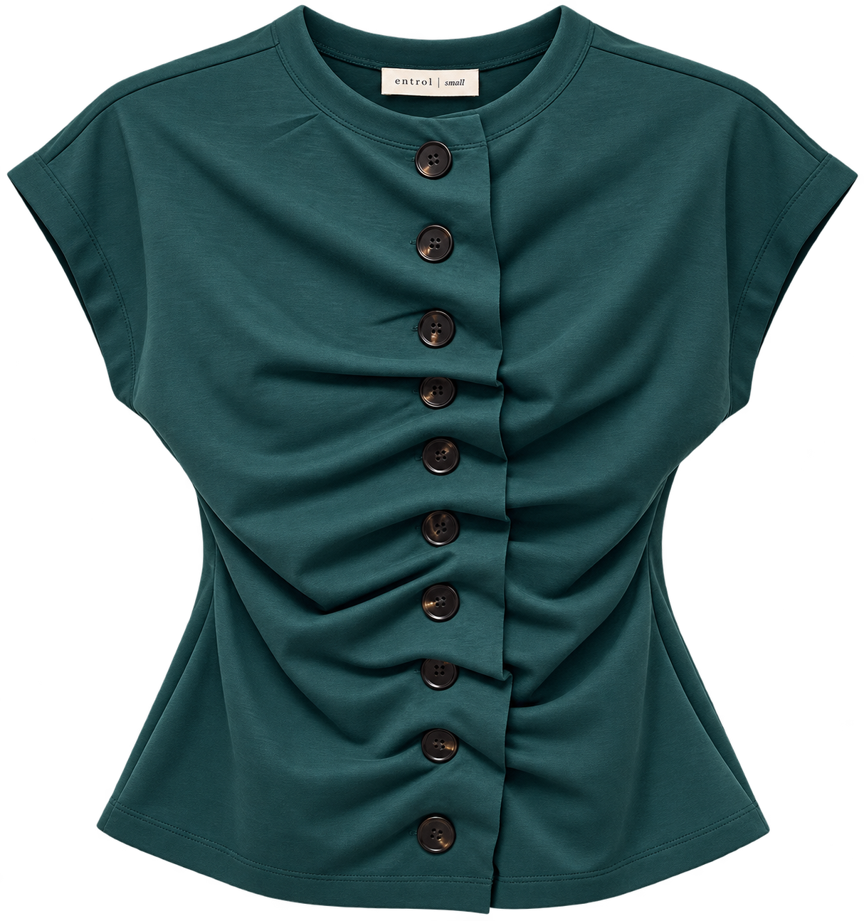 Entro Green Button Top - T32020