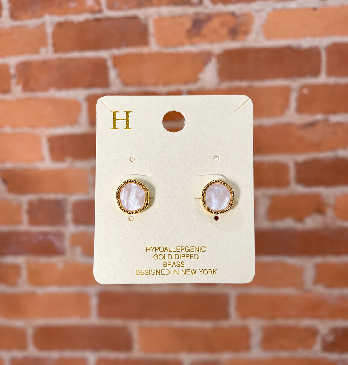 Round Ople Stud Earrings