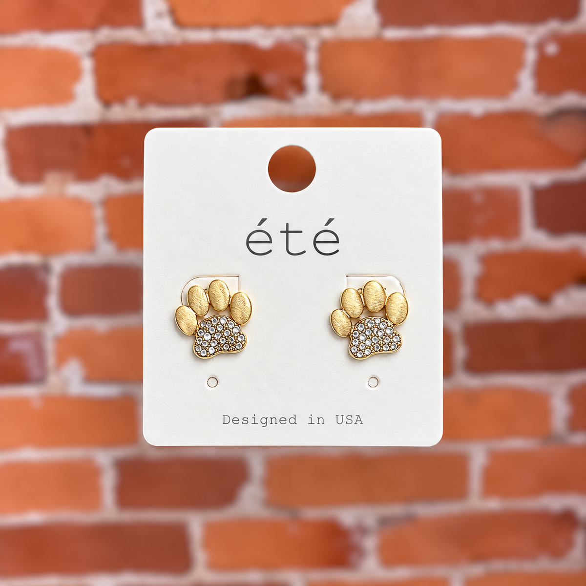 Gold Panther Paw Earrings