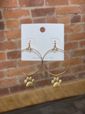 Panther Paw Hoop Earrings