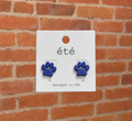 Blue Panther Paw Earings