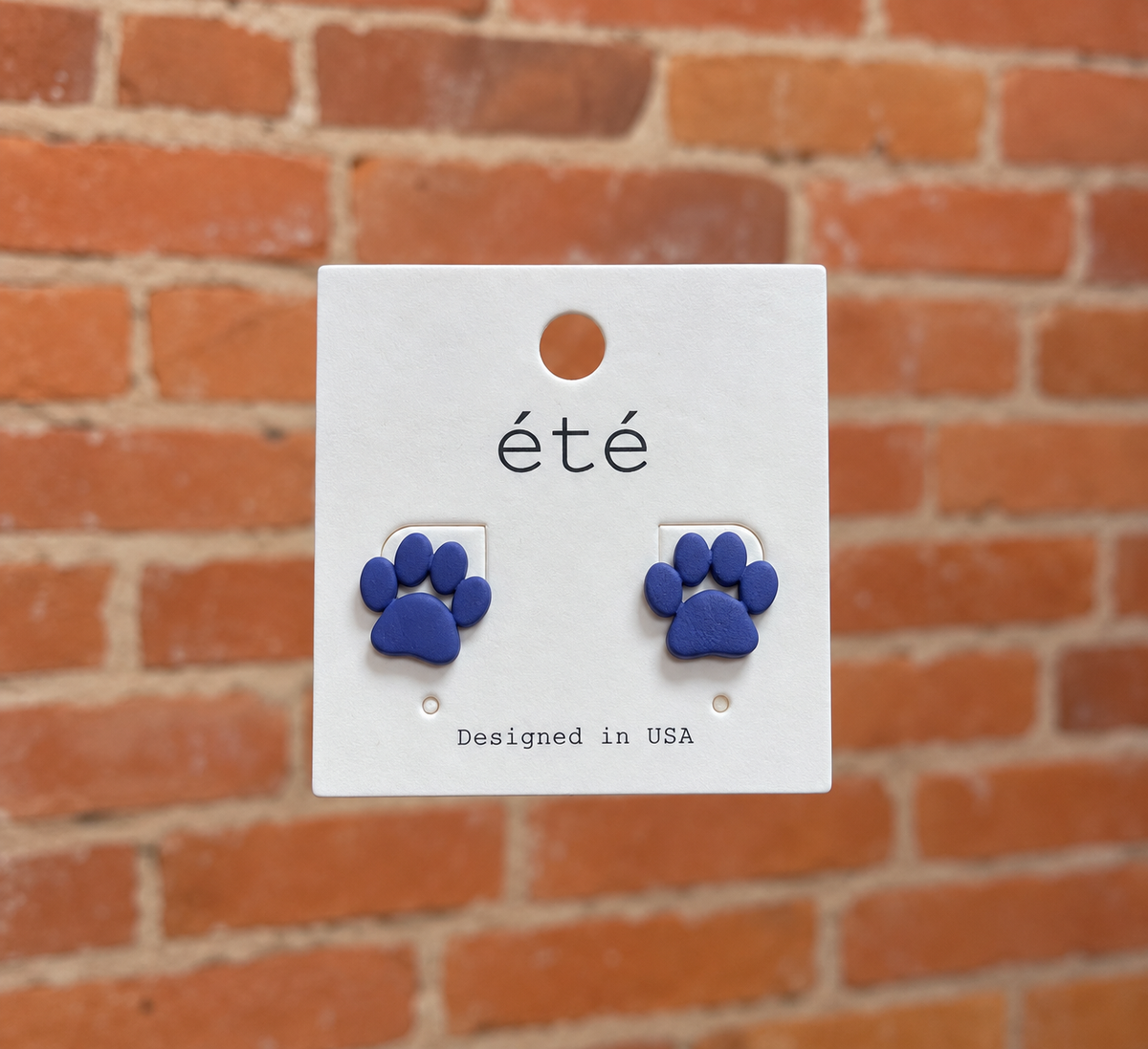Blue Panther Paw Earings