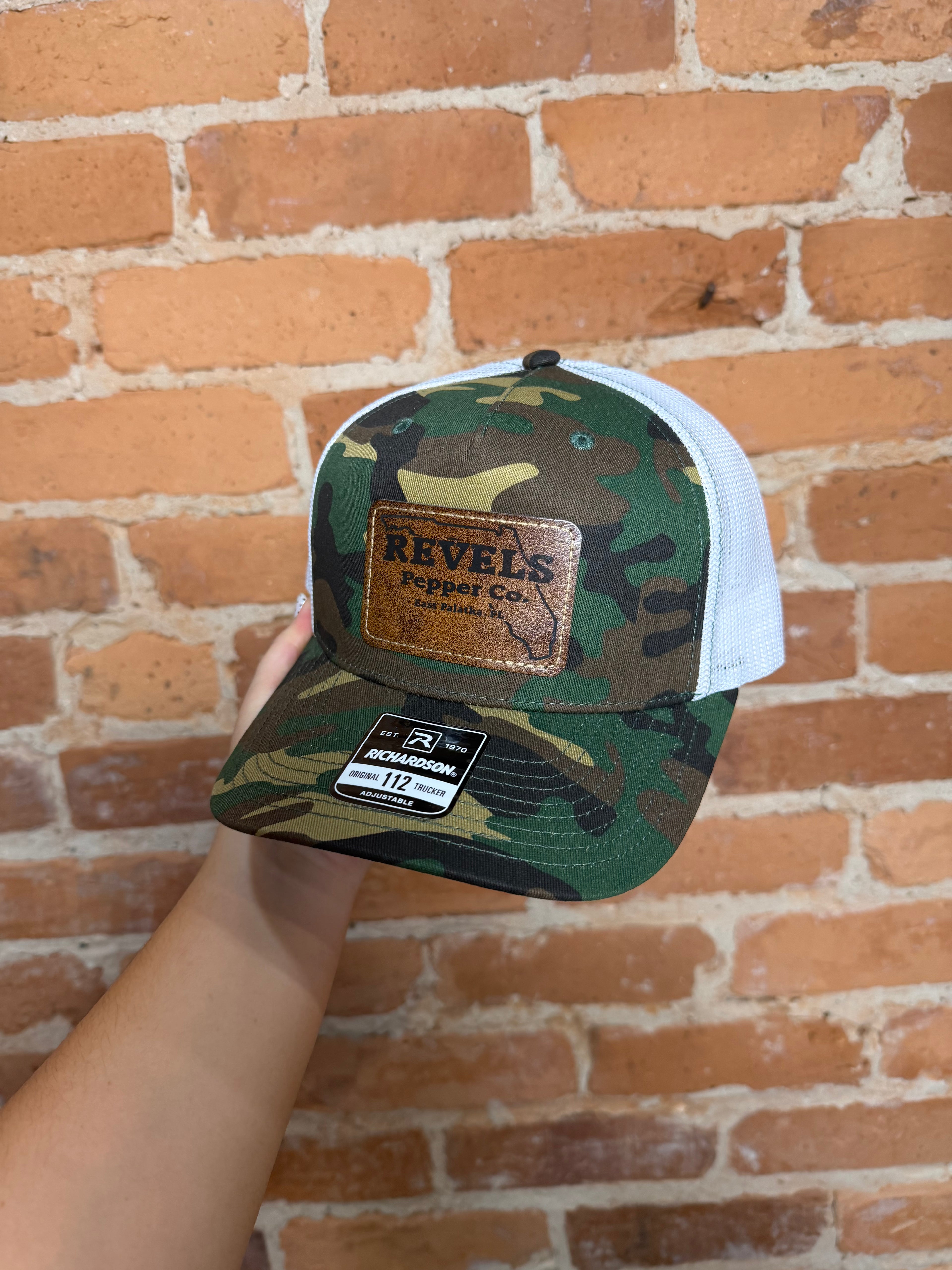 Revels Pepper Co. Camo & White Richardson Hat