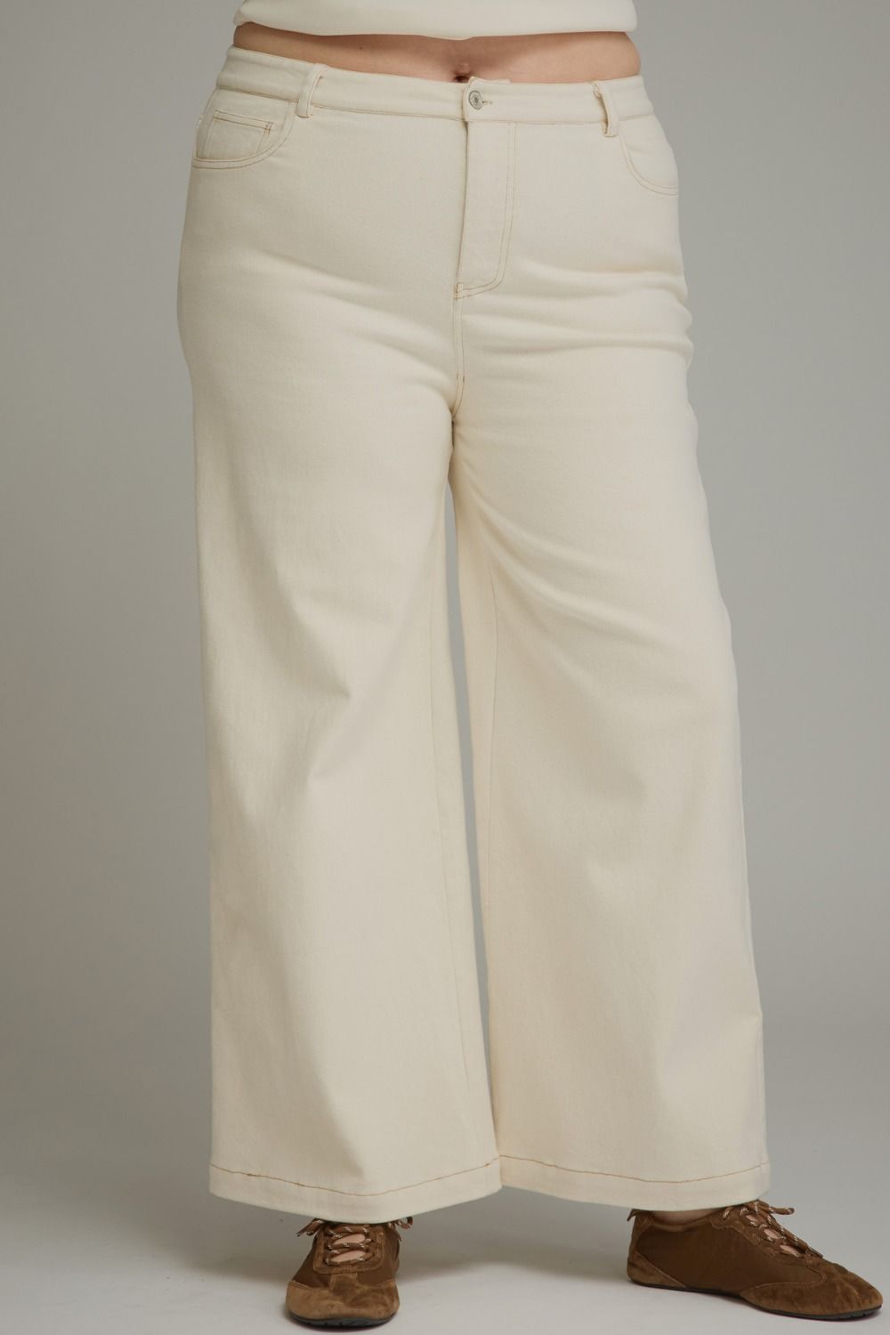 Entro - P32065P Ecru Pants (PLUS)