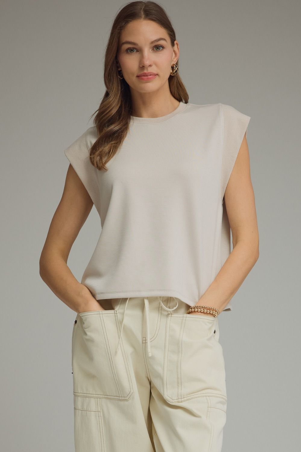 Entro - T28380 Almond Top
