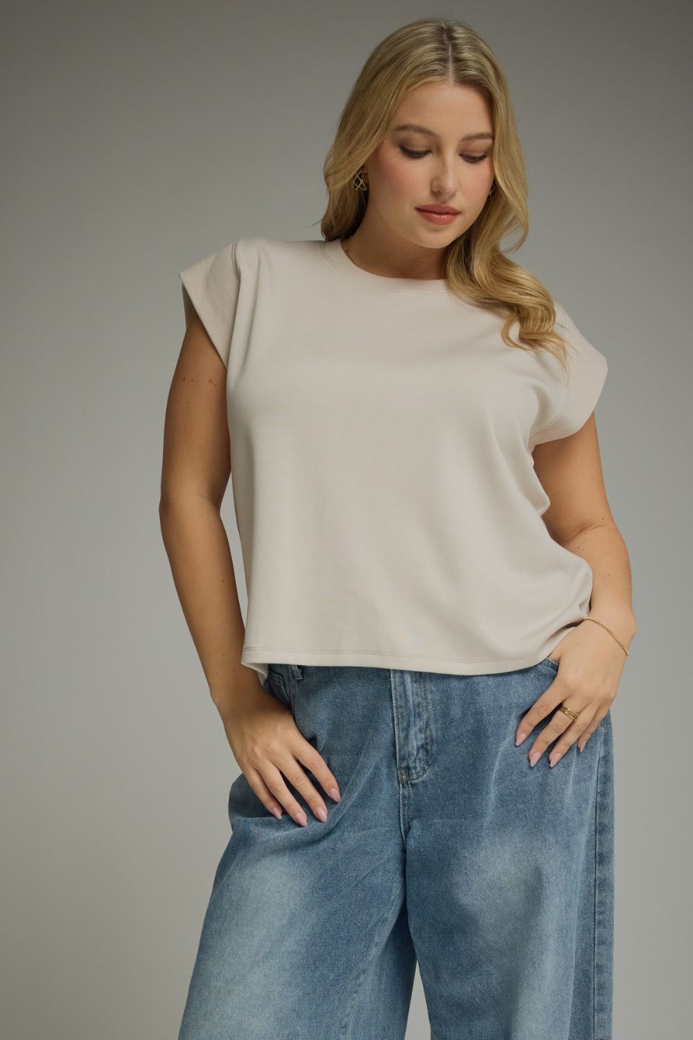Entro - T28380P Almond Top (PLUS)